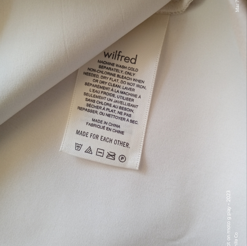 Aritzia Wilfred Classic Mini Skirt Faux Leather Birch Size Medium 8 - Picture 7 of 10